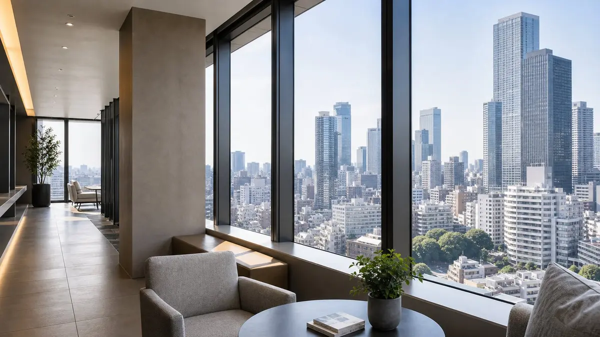 代官山の低層住宅を想起させる落ち着いたマンション外観